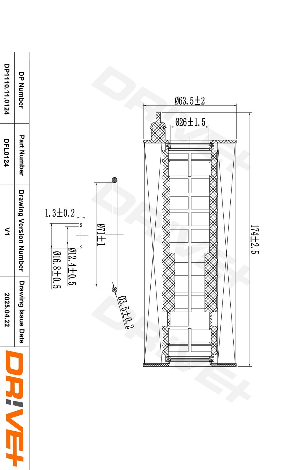 Filtru ulei Dr!ve+ DP1110.11.0124