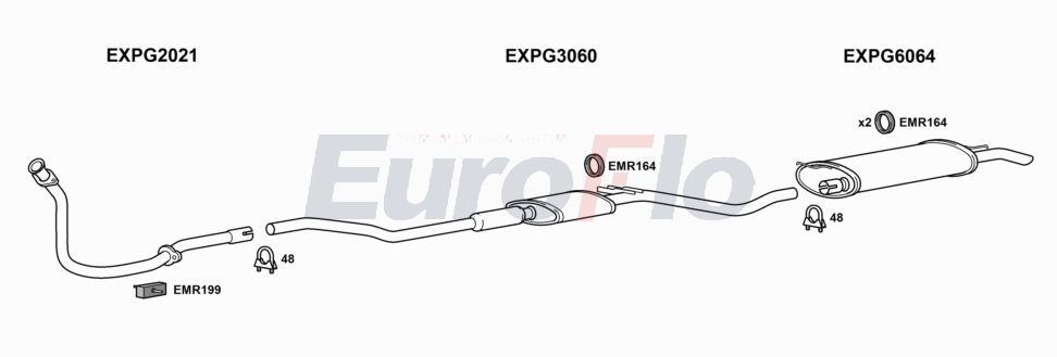 Układ wydechowy EUROFLO PG30515D2001A00