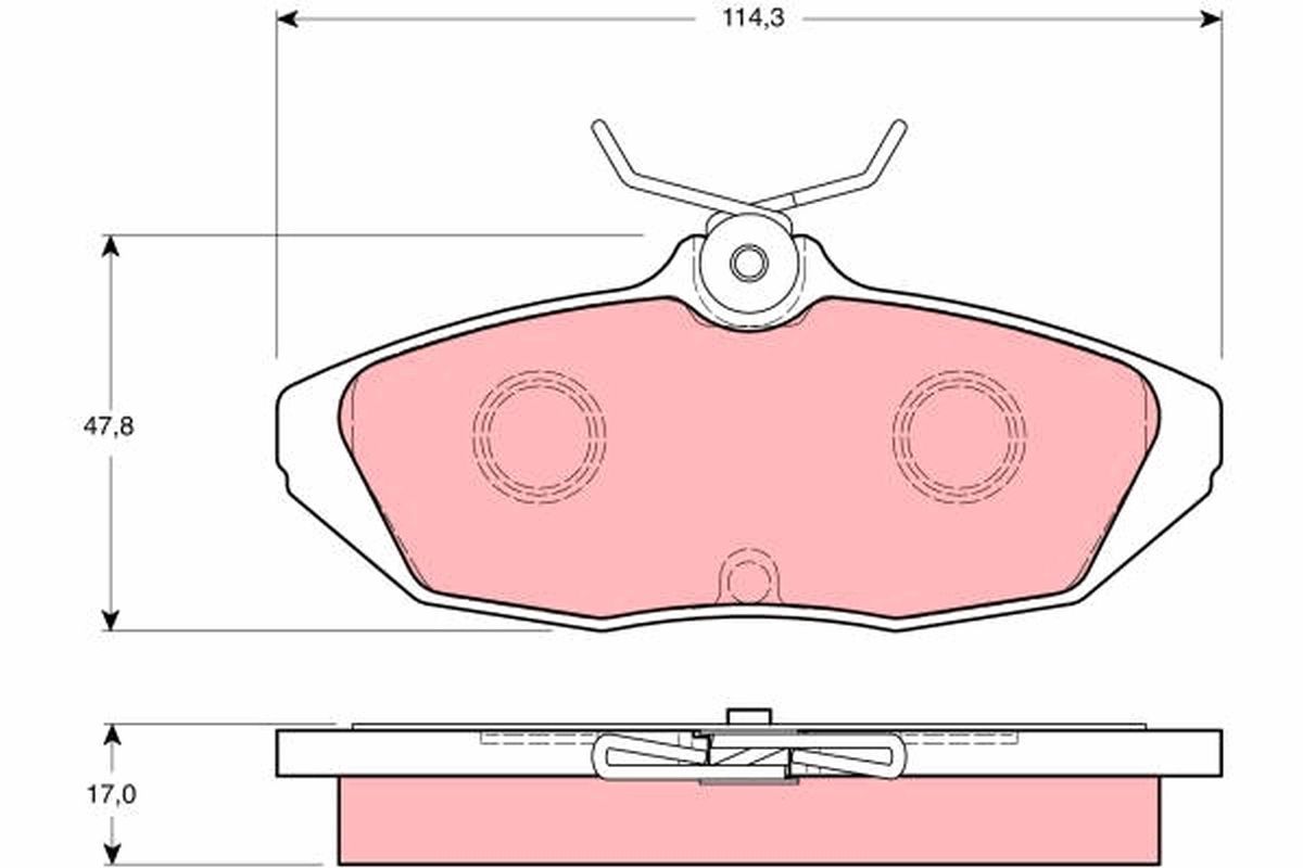 Zestaw klocków hamulcowych, hamulce tarczowe TRW GDB4064
