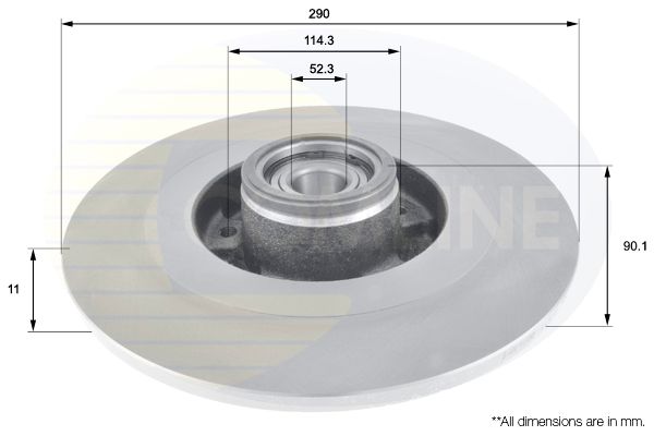 Tarcza hamulcowa COMLINE ADC3014
