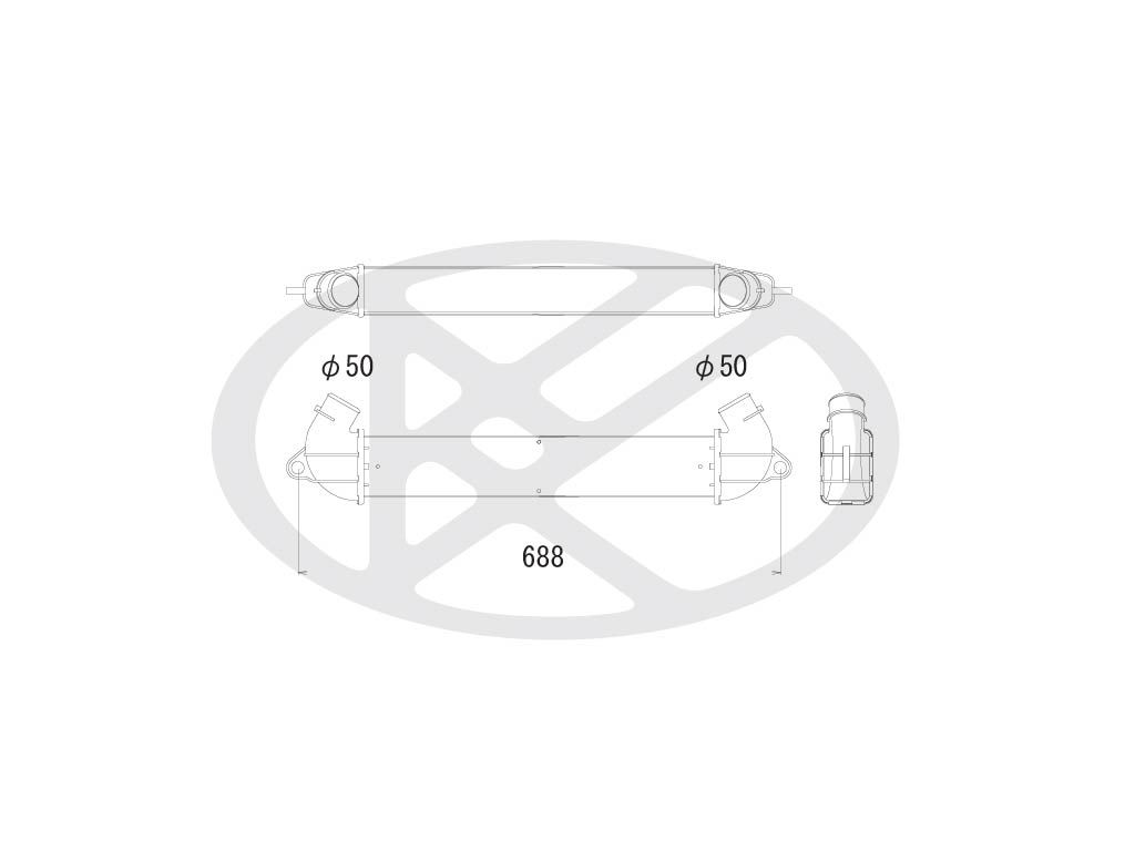 Intercooler, compresor KOYORAD IA510112