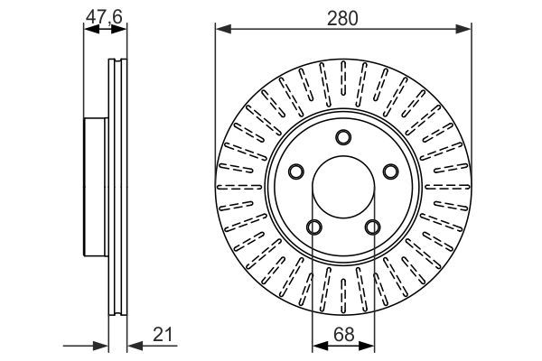 Tarcza hamulcowa BOSCH 0 986 479 347