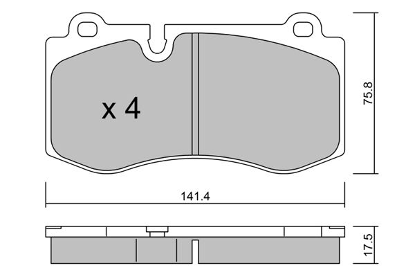 Zestaw klocków hamulcowych, hamulce tarczowe AISIN BPMB-1016