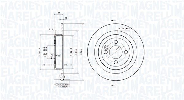 Tarcza hamulcowa MAGNETI MARELLI 360406220801
