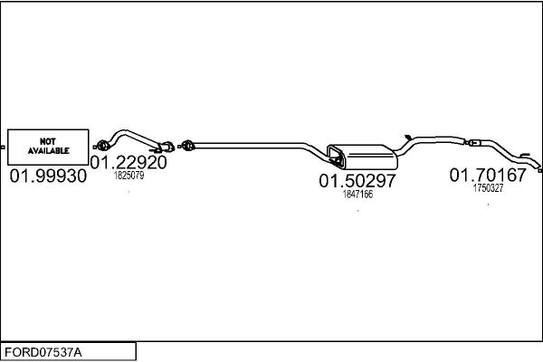 Układ wydechowy MTS FORD07537A008170