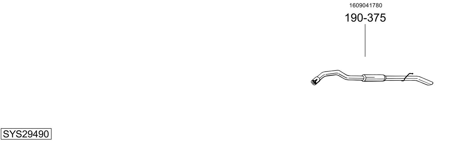 Układ wydechowy BOSAL SYS29490