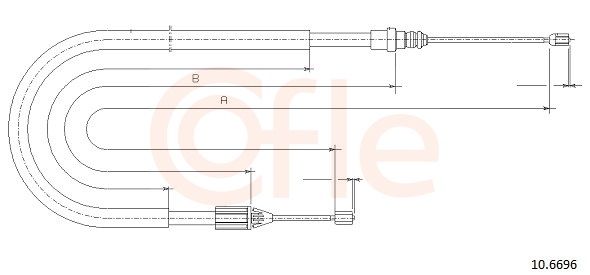 Cablu, frana de parcare COFLE 10.6696