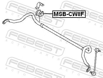 Levně Držák, Příčný stabilizátor FEBEST MSB-CW8F