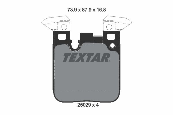 Sada brzdových platničiek kotúčovej brzdy TEXTAR 2502901