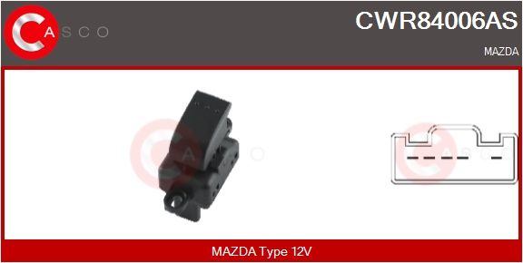 Spínač, zvedací zařízení oken CASCO CWR84006AS