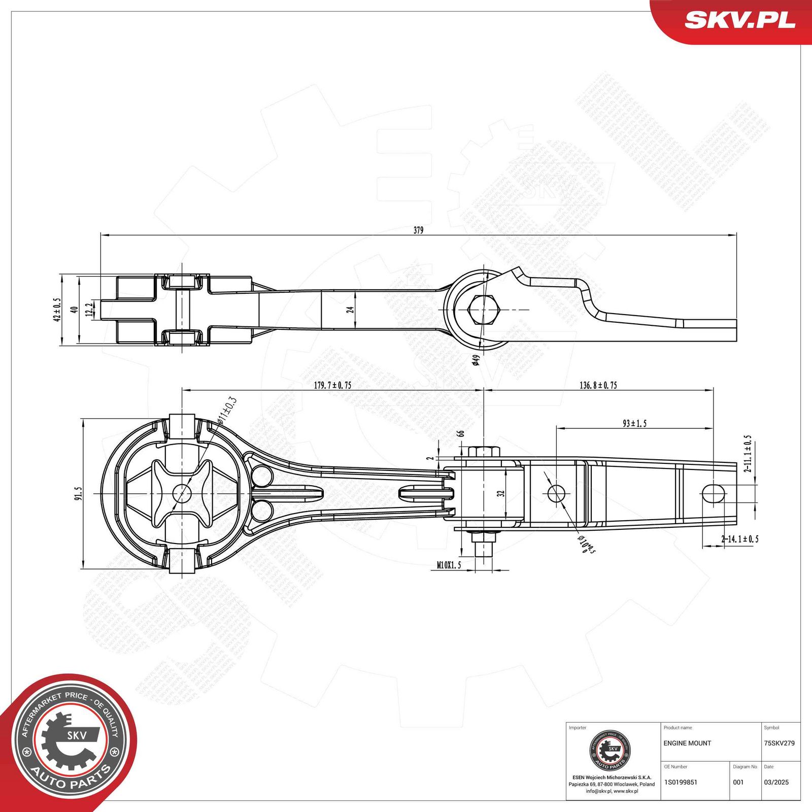 Suport motor ESEN SKV 75SKV279