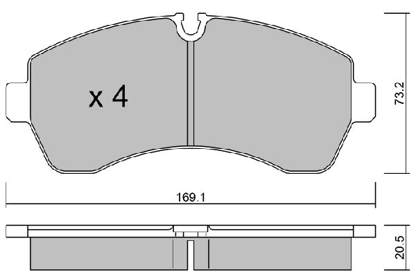Zestaw klocków hamulcowych, hamulce tarczowe AISIN BPVW-1020