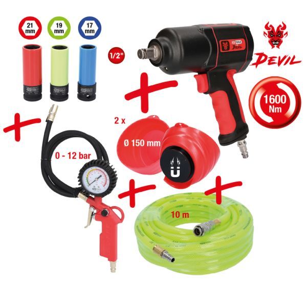 E-shop Súprava rázového uťahováka (stlačený vzduch) KS TOOLS 515.2100
