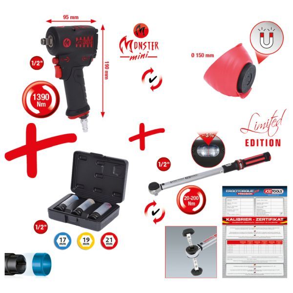 E-shop Súprava rázového uťahováka (stlačený vzduch) KS TOOLS 515.2070