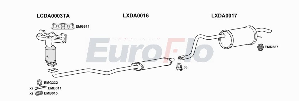 Układ wydechowy EUROFLO DALOD160302LHD