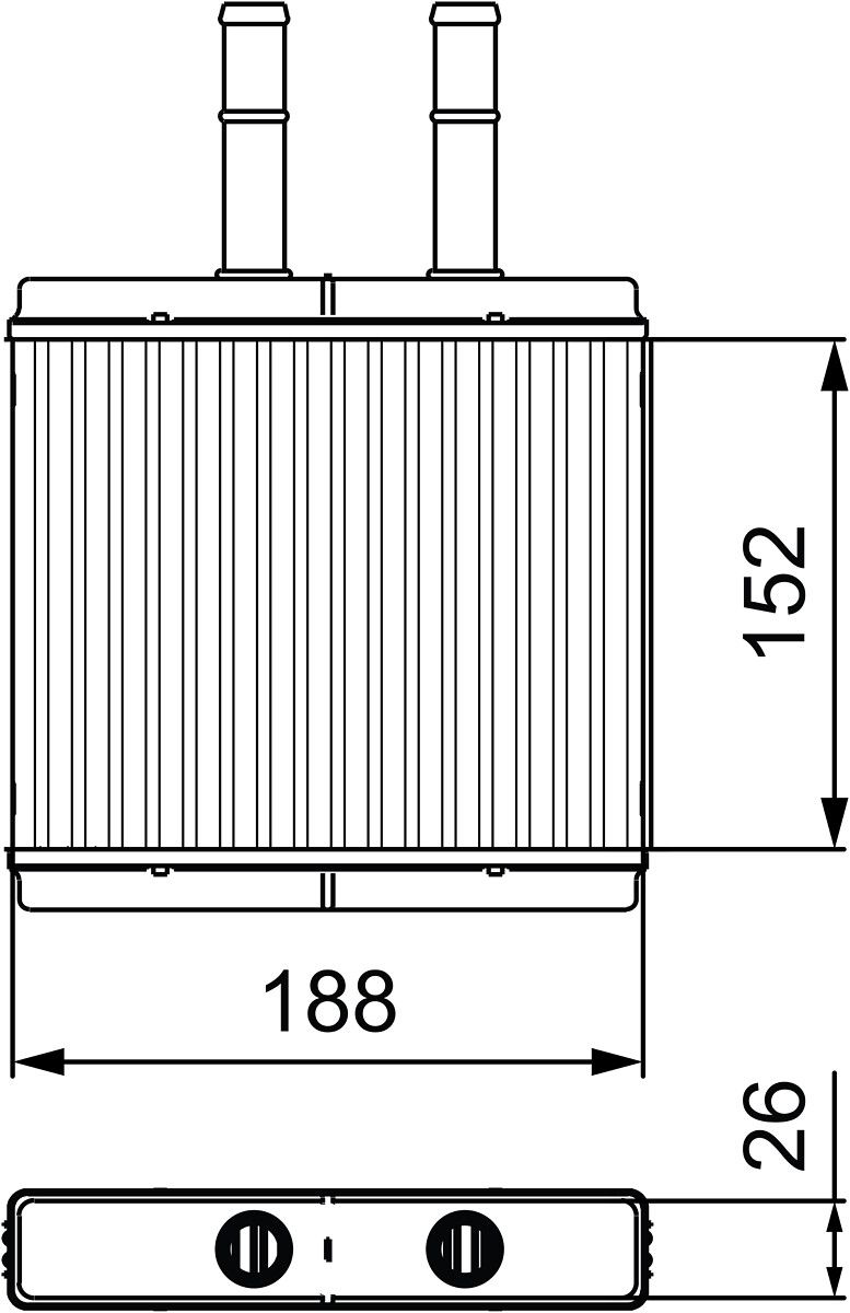 Schimbător de căldură, încălzire habitaclu VALEO 812442
