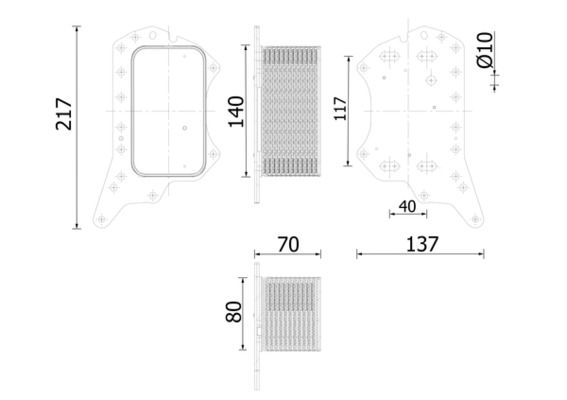 Chladič motorového oleja MAHLE CLC 275 000S