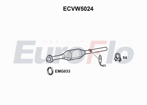Katalizator EUROFLO 1J0131089AX