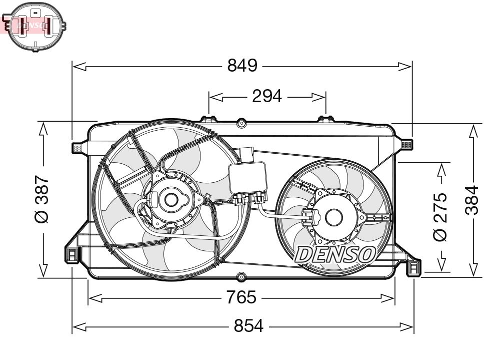 Ventilátor chladenia motora DENSO DER10009