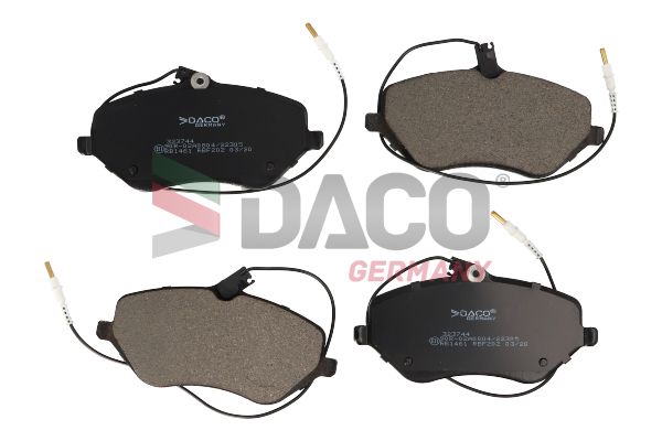 Zestaw klocków hamulcowych, hamulce tarczowe DACO GERMANY 323744