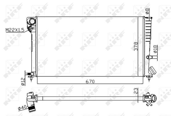 Chladič, chlazení motoru NRF 58101A