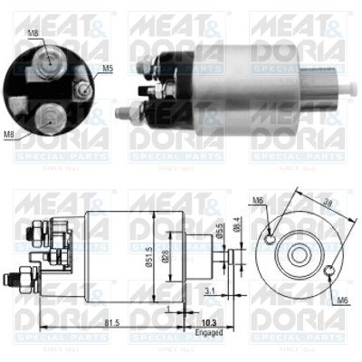 Włącznik elektromagnetyczny, rozrusznik MEAT & DORIA 46100