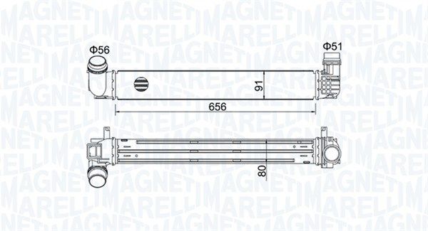 Chłodnica powietrza doładowującego MAGNETI MARELLI 351319204730