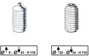 Zestaw osłon, układ kierowniczy TRW JBE117