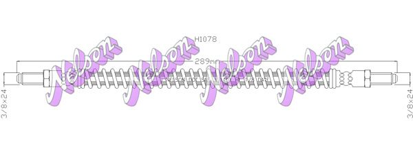Przewód hamulcowy elastyczny KAWE H1078