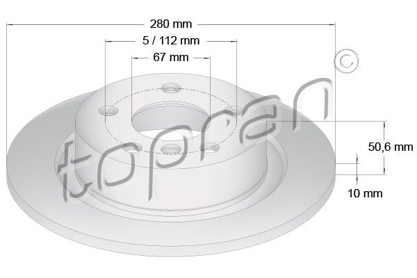 Tarcza hamulcowa TOPRAN 503 073