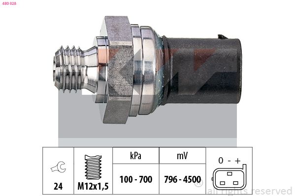 Czujnik, ciśnienie oleju KW 480028