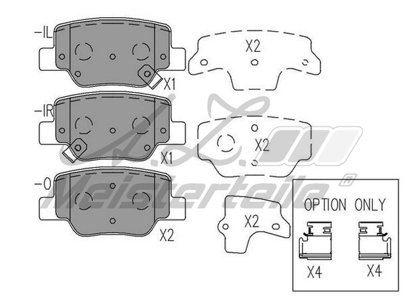 V70-0089 KIT DE PLAQUETTES DE FREIN
