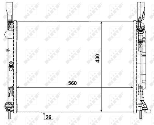 Chladič, chlazení motoru NRF 53001