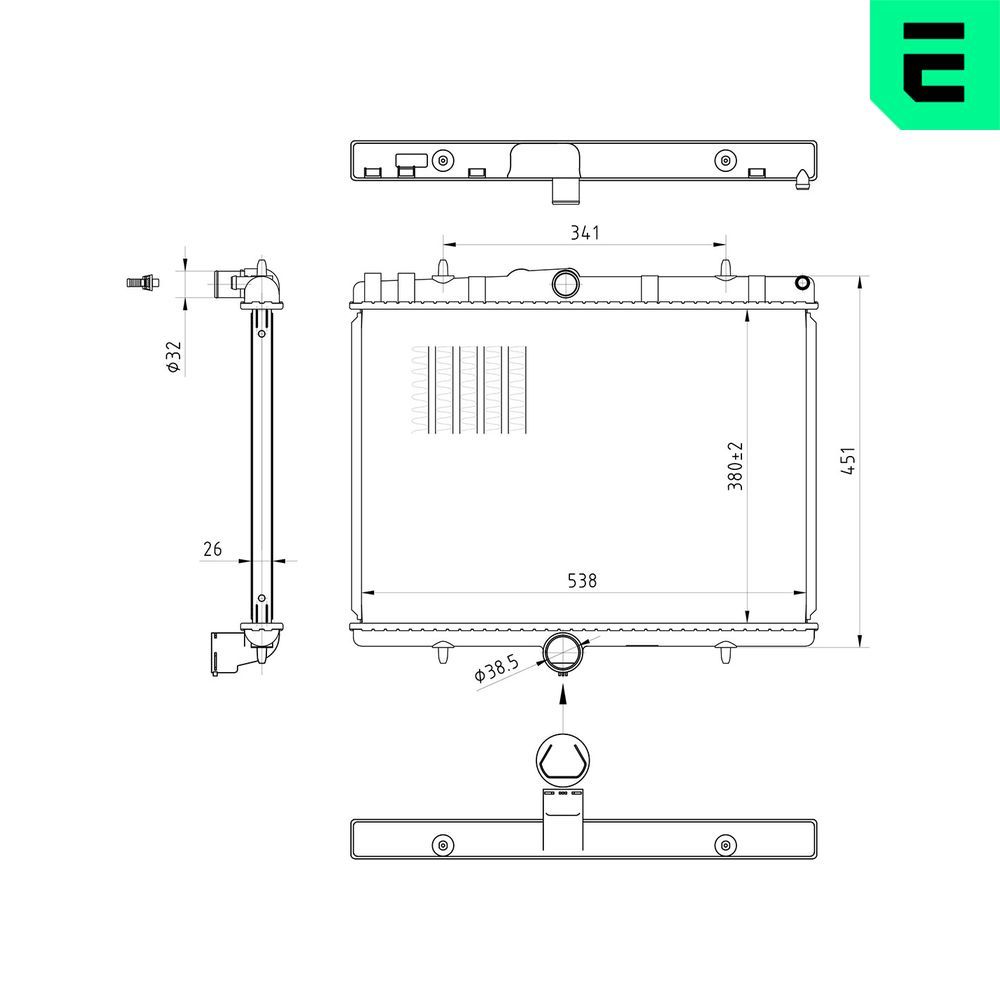 Radiator, racire motor ERA 673098