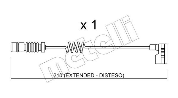 Výstrażný kontakt opotrebenia brzdového oblożenia METELLI SU.209