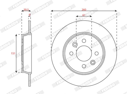 Tarcza hamulcowa FERODO DDF3047C