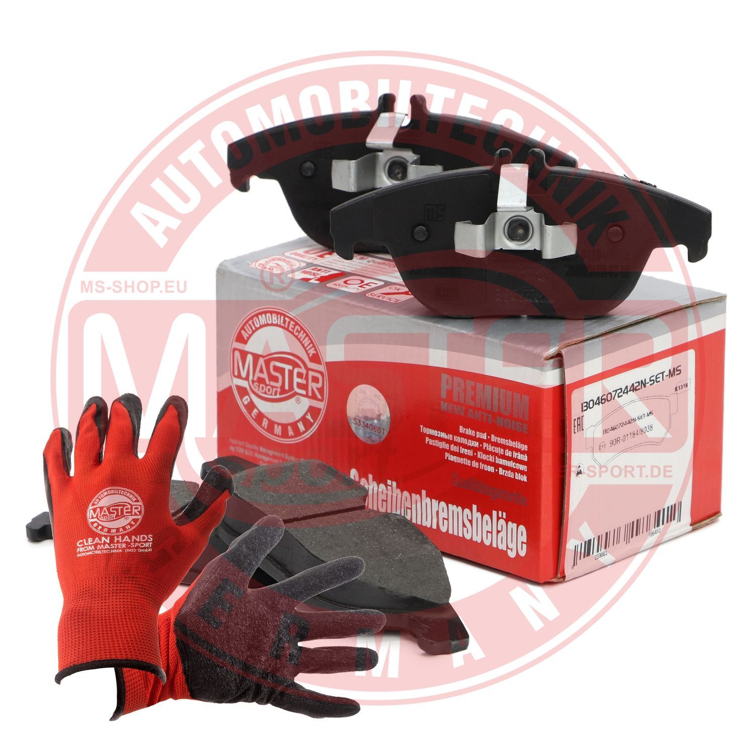 Zestaw klocków hamulcowych, hamulce tarczowe MASTER-SPORT GERMANY 13046072442N-SET-MSP