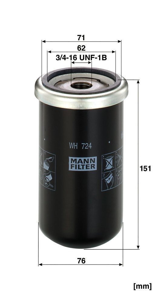 Levně Olejový filtr MANN-FILTER WH 724