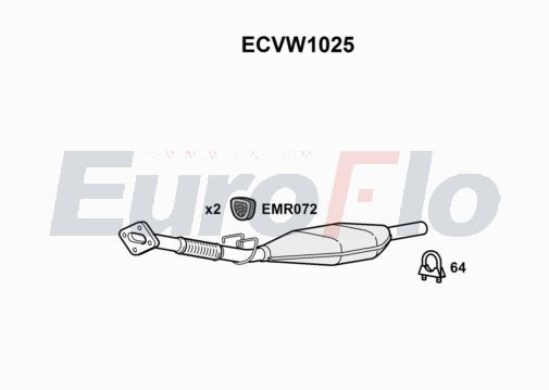 Katalizator EUROFLO ECVW1025
