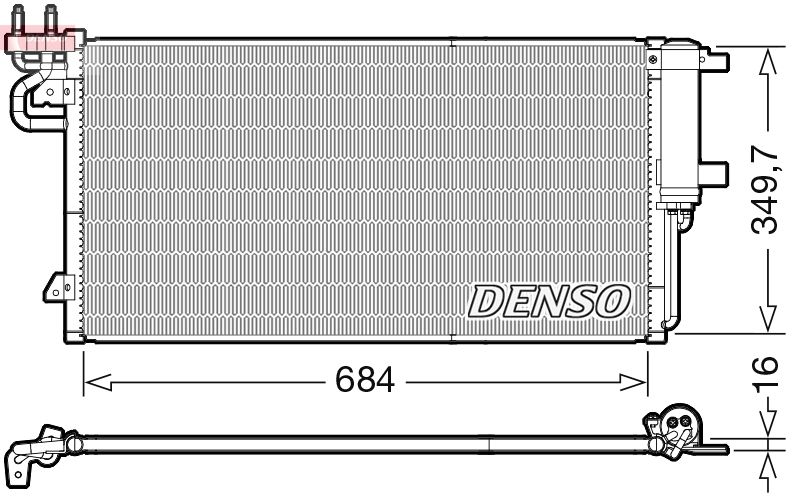 Kondenzátor klimatizácie DENSO DCN10045