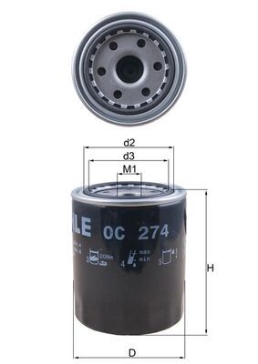 Olejový filter MAHLE OC 274