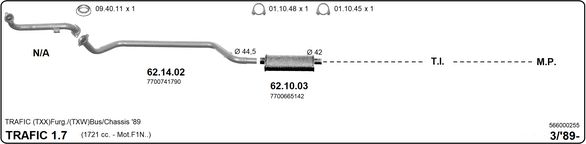 Układ wydechowy IMASAF 566000255
