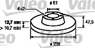 Tarcza hamulcowa VALEO 186285