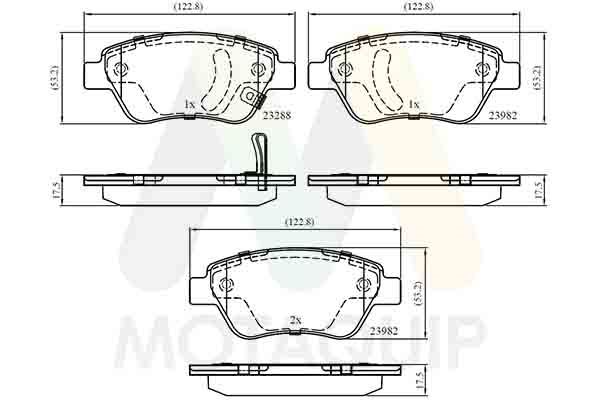 set placute frana,frana disc MOTAQUIP LVXL1320