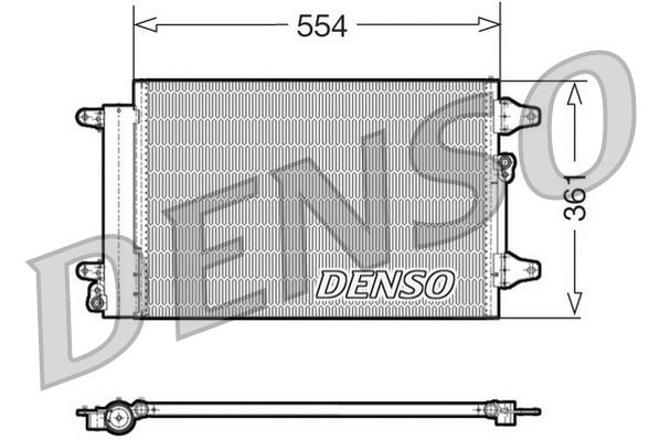 Kondenzátor klimatizácie DENSO DCN32015