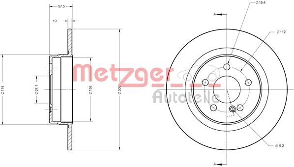 Tarcza hamulcowa METZGER AUTOTEILE 6110209