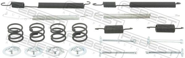 Zestaw akcesoriów, szczęki hamulcowe hamulca postojowego FEBEST 0804-S10XTR-KIT