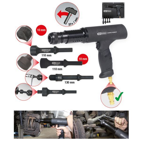 Set ciocan daltă (aer comprimat) KS TOOLS 515.3880