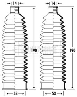 Zestaw osłon, układ kierowniczy BORG & BECK BSG3362