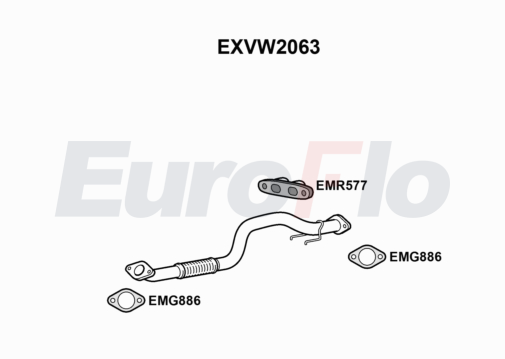 Zestaw tłumików, tłumik końcowy EUROFLO 1K0254305K
